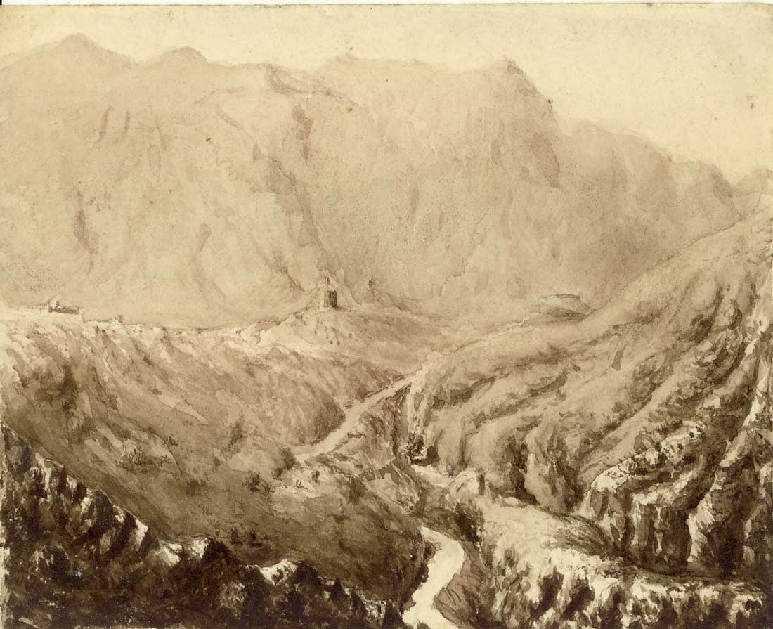 Khyber Pass from the Afghanistan frontier towards India by my great grandfather, James A Ferrier c1880.