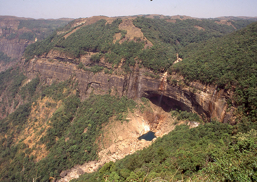  Part of the Cherrapunji scarp, with the highest rainfall in the world